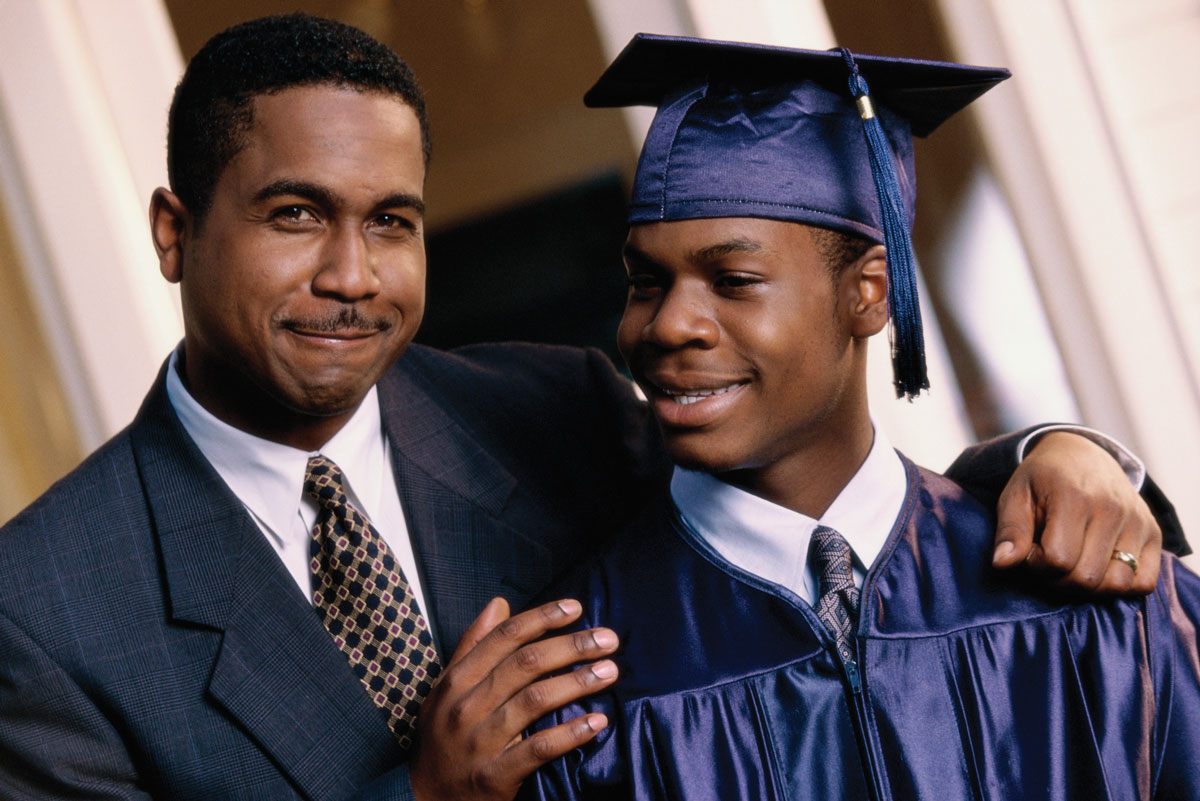 father and graduate son